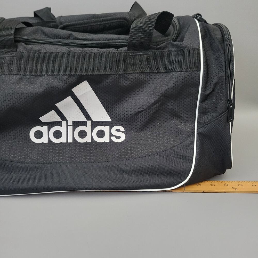 Adidas Defender Duffel Durable Athletic Sports Gym Travel Bag - Picture 3 of 11